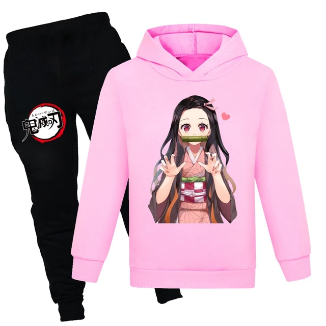 Demon Slayer Kimetsu No Yaiba Calça de moletom para meninos e meninas com  desenho animado de anime, 3, 160