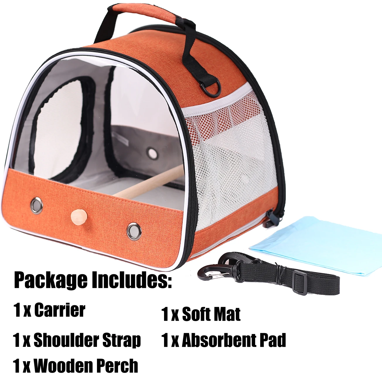 Small Pet Backpack Portable Travel Backpack Side Window Foldable Outdoor Rat Rabbit Parakeet Bird Carrier Bag 4