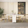 Movable Folding Dining Table with Storage Rack and 2 Drawers Extendable Versatile Kitchen Table and Metal Folding Dining Chairs 3