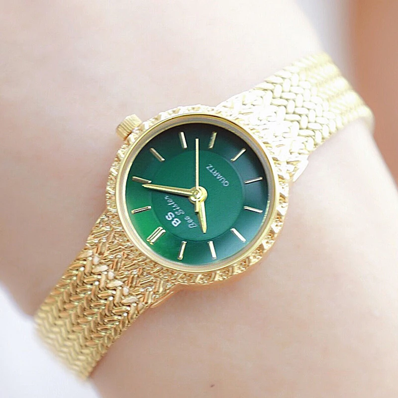 

2023 Elegant Bracelet Watch For Women Luxury Brand Waterproof Mesh Band Green Small Dial Ladies Wrist Watches Relogios Feminino