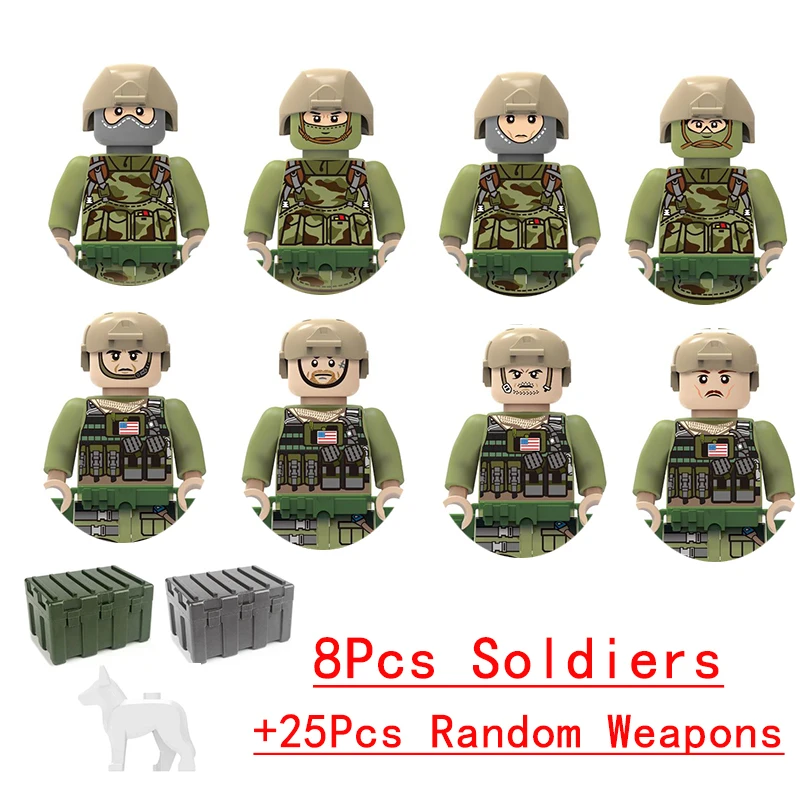 Armored Vehicle & Soldier Building Block Set