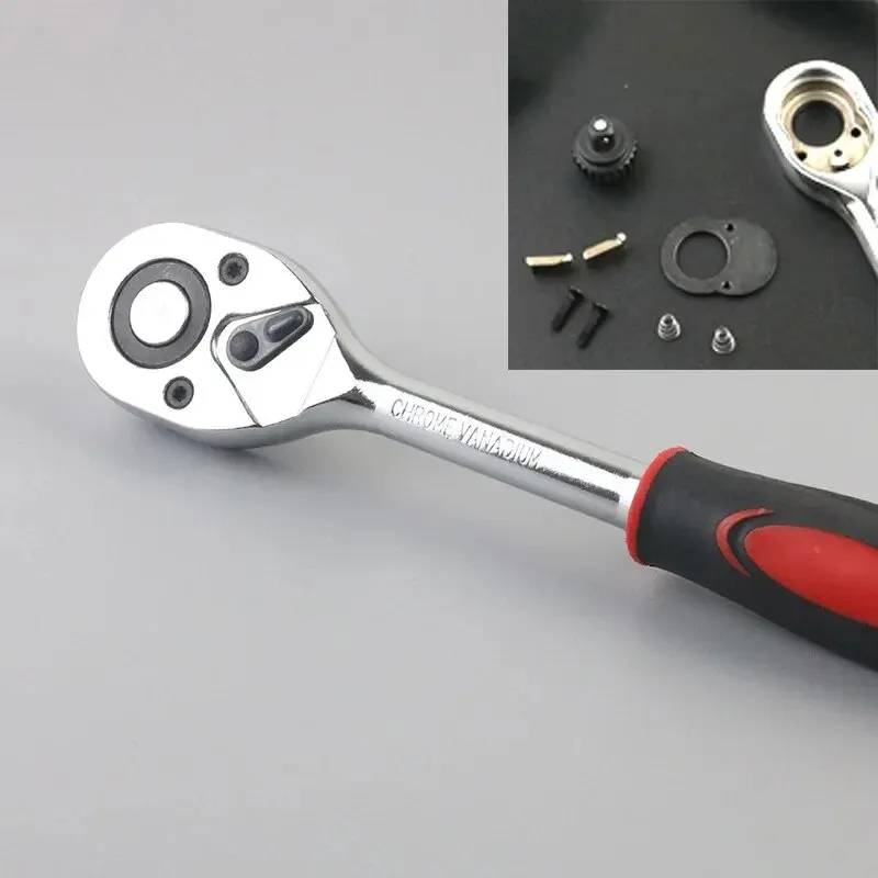 Car Repair Tool Set 46 Piece/Set 1/4-Inch Socket Set Ratchet Torque Wrench Combo Auto Repairing