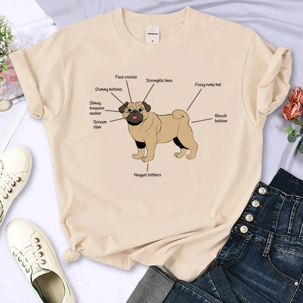 Pug Tee women harajuku top girl anime manga clothing 5