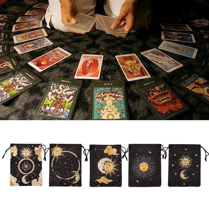

Portable Mini Drawstring Bag Flannelette Jewelry Dices Board Game Cards Bag Gift Pouche Packaging Tarots Storage Bag Dropship