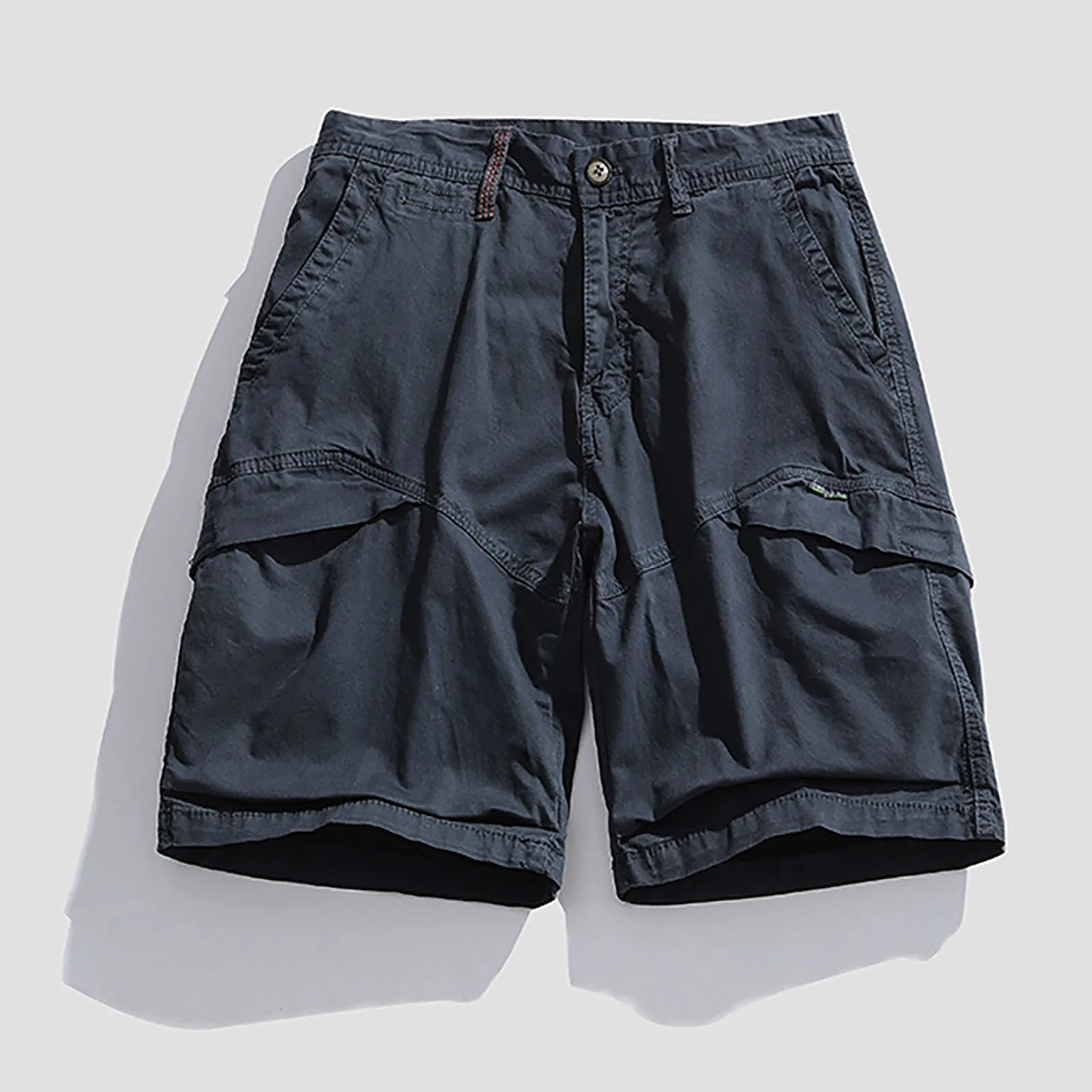 

Мужские шорты-карго, Классические однотонные спортивные плавки со множеством карманов, свободные спортивные брюки, прямые шорты, брюки, Повседневная Уличная одежда