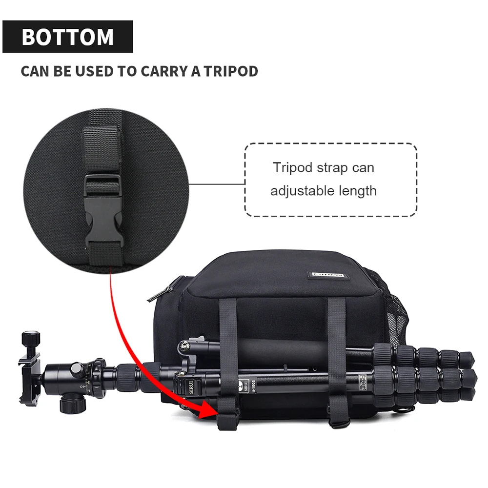BAGSMART - Bolsa para cámara réflex digital, funda impermeable para cámara  cruzada con correa acolchada para el hombro, bolsa de hombro antirrobo