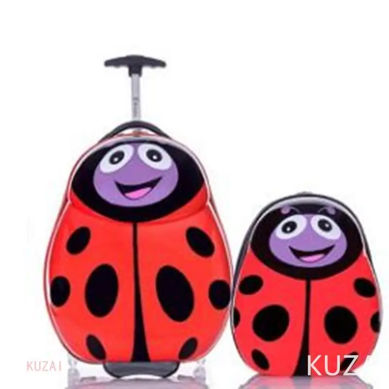 

Kid's Travel Trolley suitcase Trolley bag on wheels Cartoon backpack Kid wheeled travel suitcase Children Rolling luggage bags