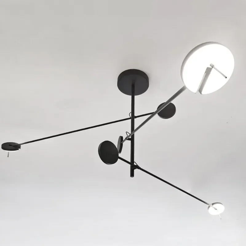 Modern Multi Heads LED Chandeliers Rotatable Minimalist Hanging Lamps Living Dining Room Home Restaurant Decor Light Fixtures