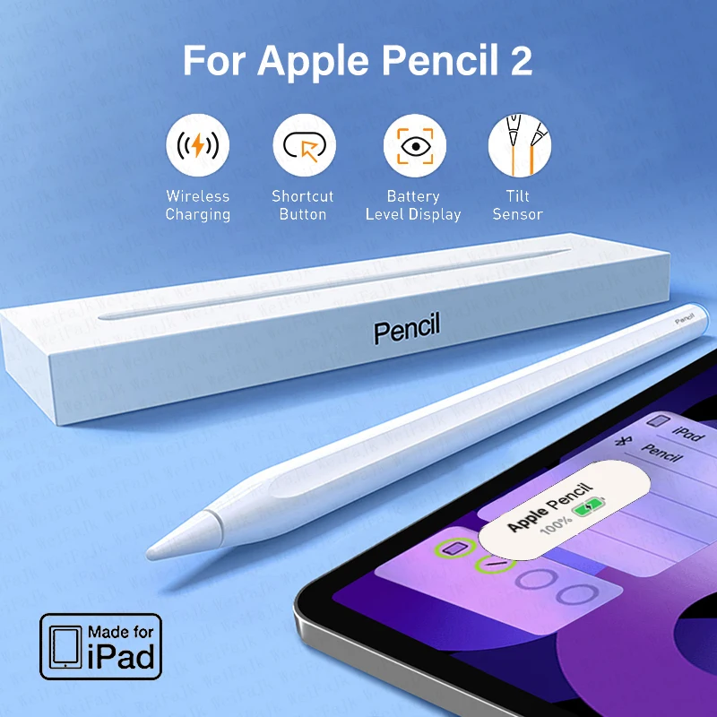 Lápis Apple Original 2ª Geração iPad Lápis 2 Caneta Stylus iOS Tablet Caneta  de Toque Para iPad Pro 11 12.9 Air 5 9 10 th Mini 2018-2023 - AliExpress