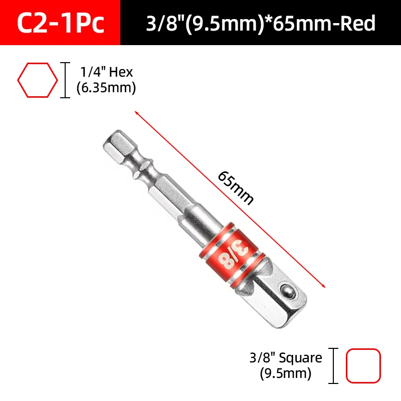 Premium Socket Adapter Drill Bits Set - Impact Grade Power Extension with Hex Shank
