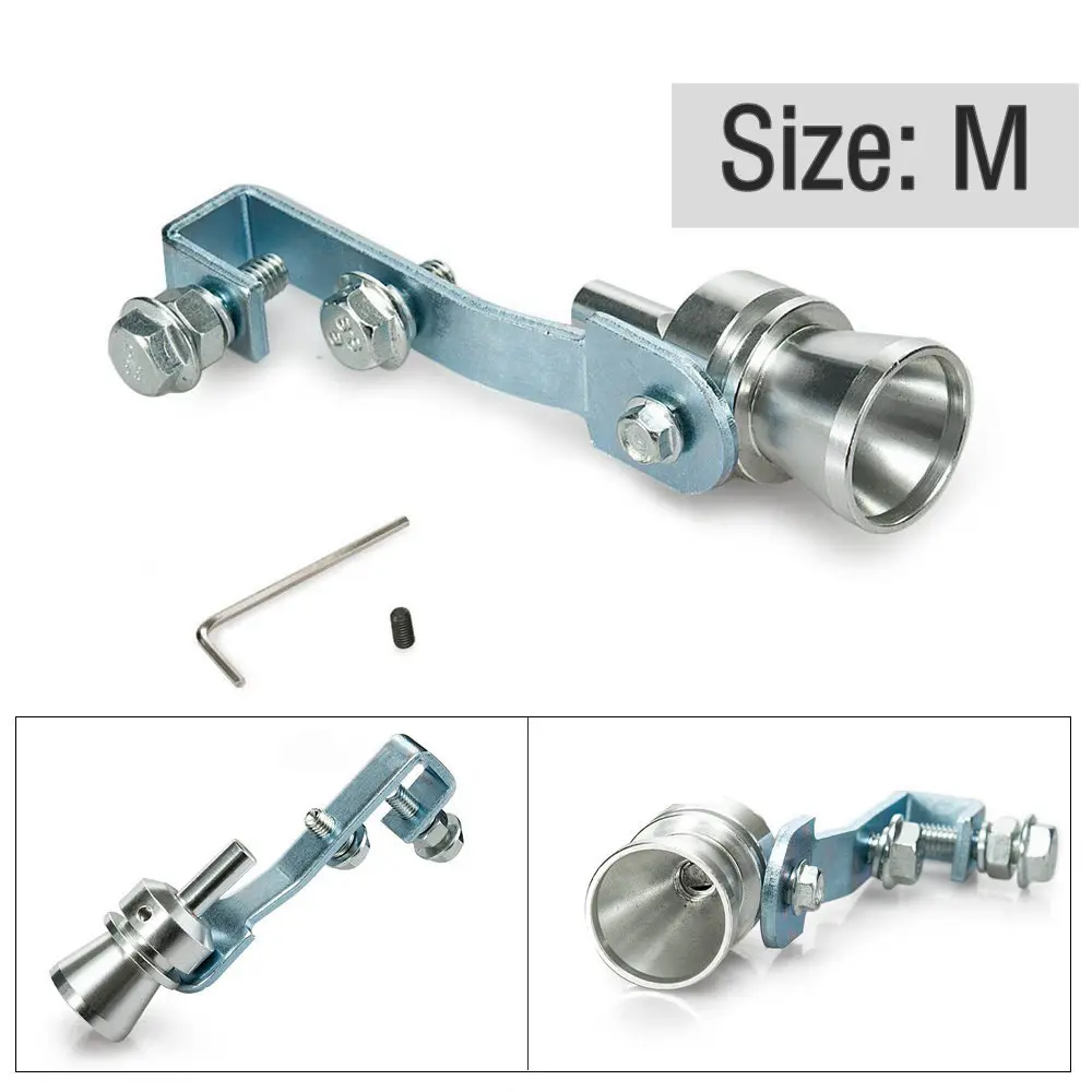 EPMAN 1PC Universal Car Turbo Sound Whistle Muffler Exhaust Pipe Blow off Vale BOV Simulator Whistler Size S/M/L/XL EP-W00