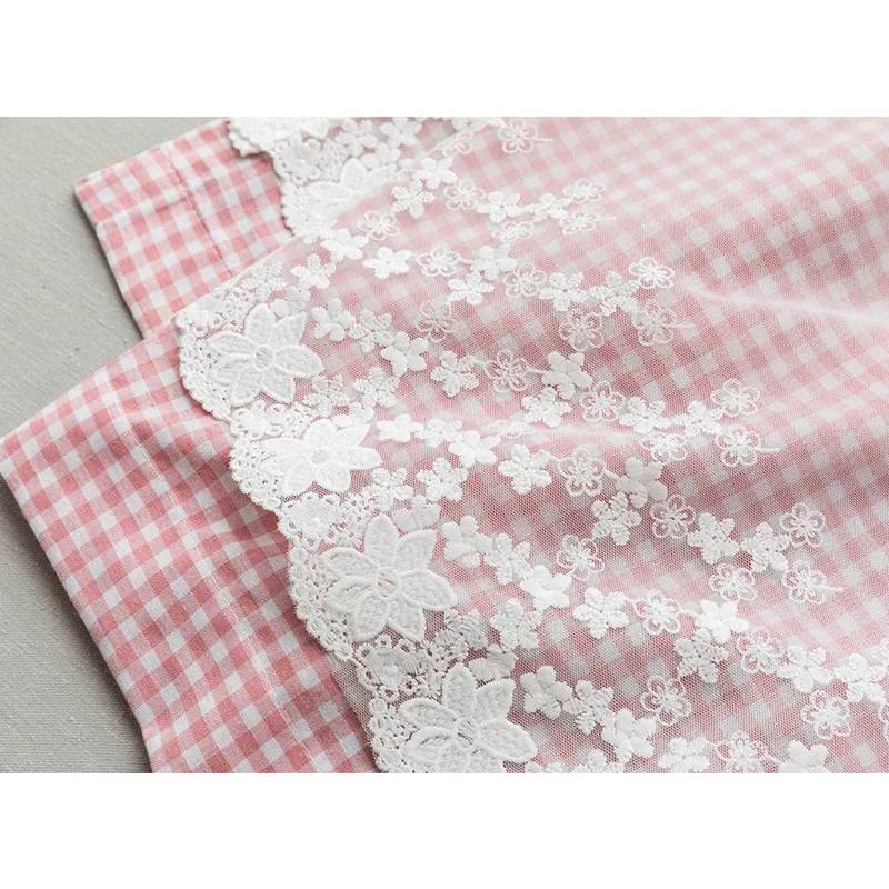pastoral wind short curtain pierced door curtain kitchen cabinet curtain partition coffee curtain fabric curtain double layer 5
