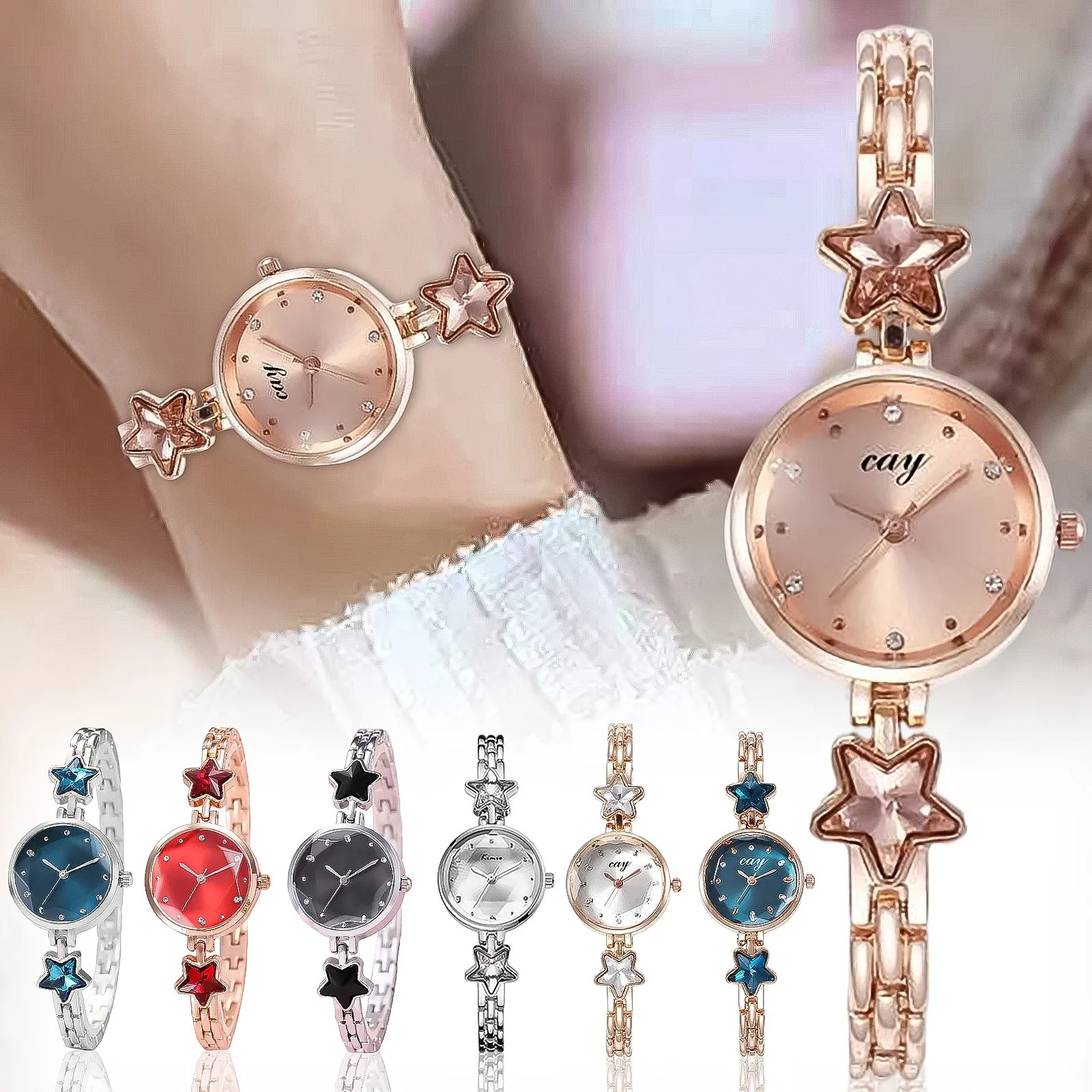 

Ladies Star Bracelet Watch Jewelry Luxury Watches Women Fashion Casual Analog Quartz Wristwatches Top Brand Montre Femme 2022