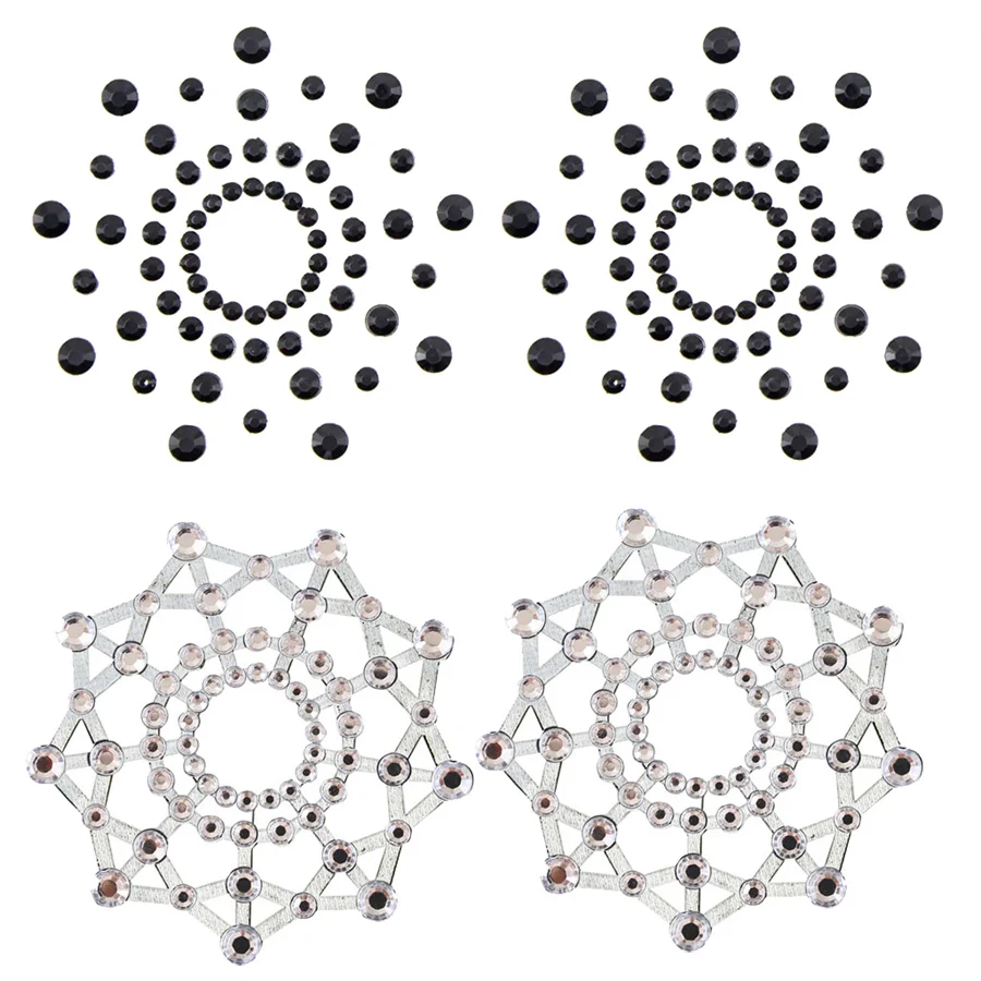 Autoadesivo Sexy Cristallo Strass Capezzolo Pasties Copricapezzoli Adesivo Seno Petto Pastie Accessori Erotici Prodotti Del Sesso