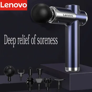 Lenovo N2 N3 Muscle Relaxation Massager Genuine Brand Fascia Gun 6-8Massage Head Relieve Muscle Tension and Soreness Portable