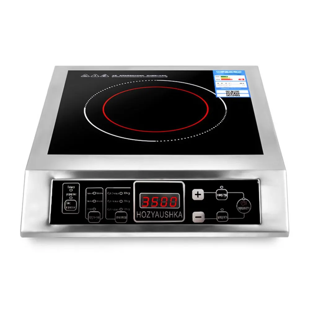 High-power induction cooker 3500W commercial flat desktop button stainless steel   household cooking soup commercial induction cooker flat 3500w high power stir frying household commercial stir frying stove 5000w rotary open hearth