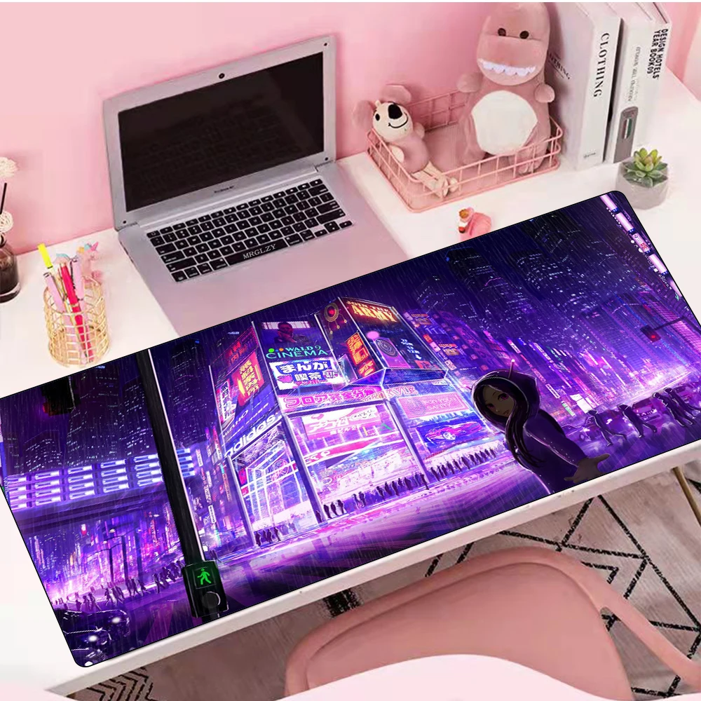 

MRGLZY Wall Street Mouse Pad Gamers Cute Sexy Girl PadMouse 90x40cm Rubber Mouse Pad Keyboard Computer Mat for Girl Boys GOSO