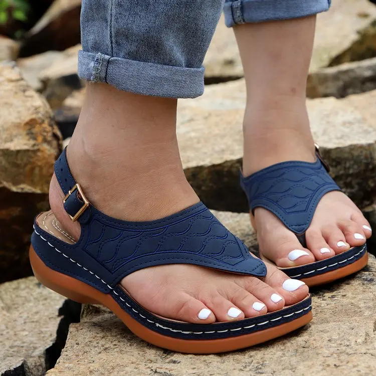 Women Wedges Shoes Autumn High Heels Sandals Summer Flip Flop Platform Sandals Plus Size 35-43