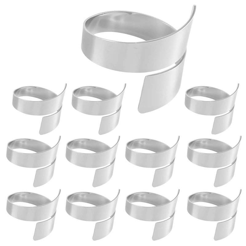 

12Pcs Metal Table Decor Napkin Ring Holder Spring For Wedding Setting, Easter Dinner, Valentine's Day