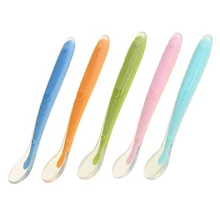 

Safety Soft Baby Spoons Food Grade Silicone Training Spoon for Infant Todder Feeding Tableware Newborn Baby Dinnerware BPA Free