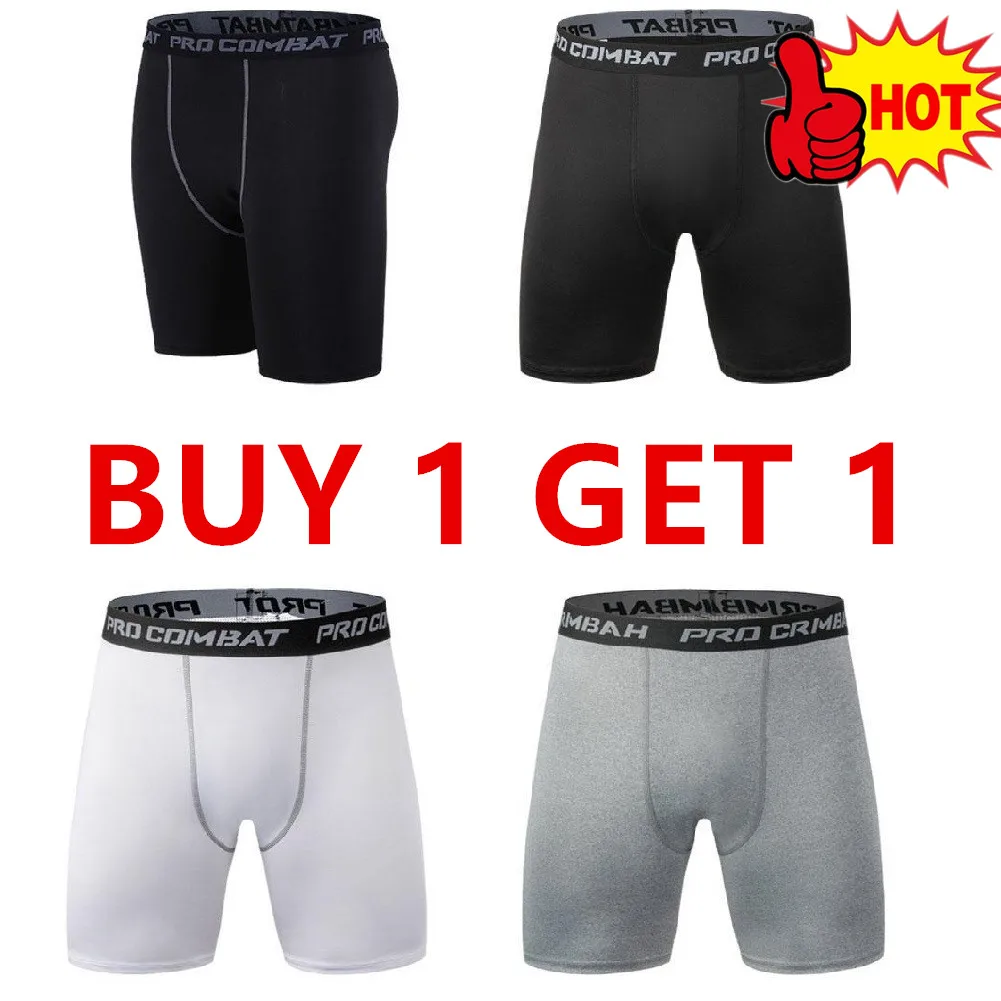 Sports Leggings 2Pcs Men Sports Leggings Fitness Elastic Compression Tights Drying Quick Size Fitness Plus Pants Running Training Stretch Shorts