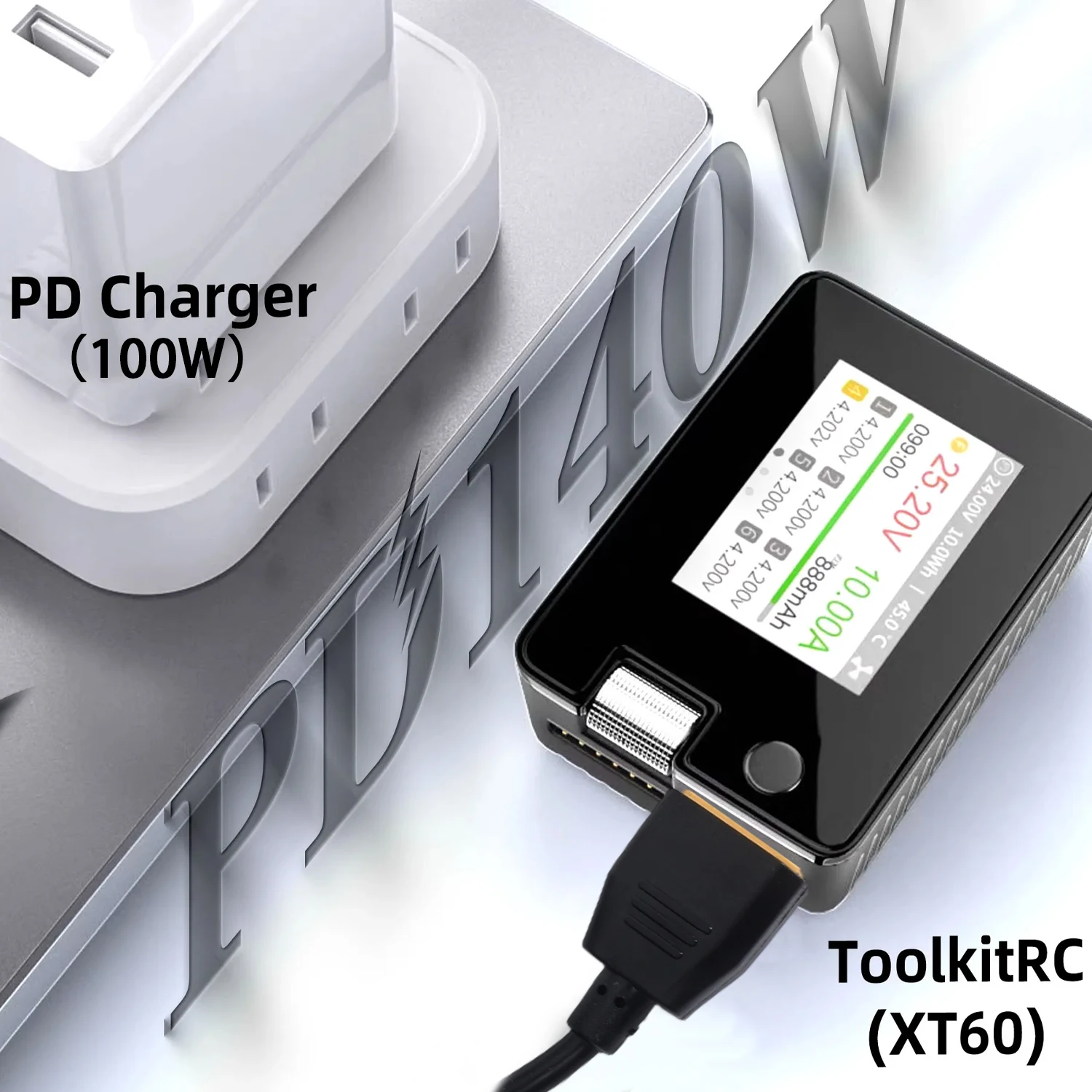 Câble Type C vers XT60 100W 100cm pour Chargeur Drone