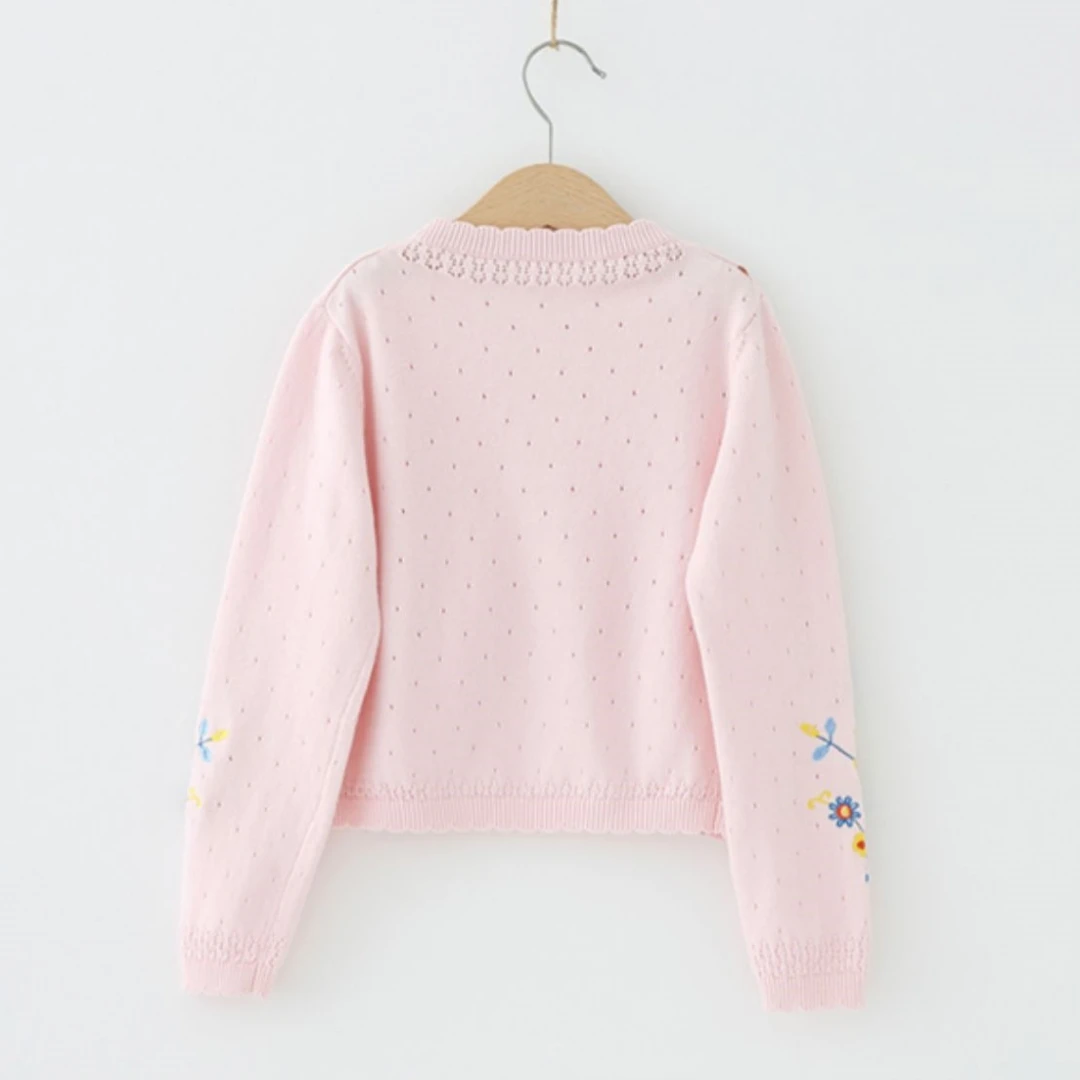 1-11 Years Girl Cardigan Sweater White Infant Toddler Autumn Jacket Baby Girl Coat 9 12 18 24 Month Baby Clothes RKC195092
