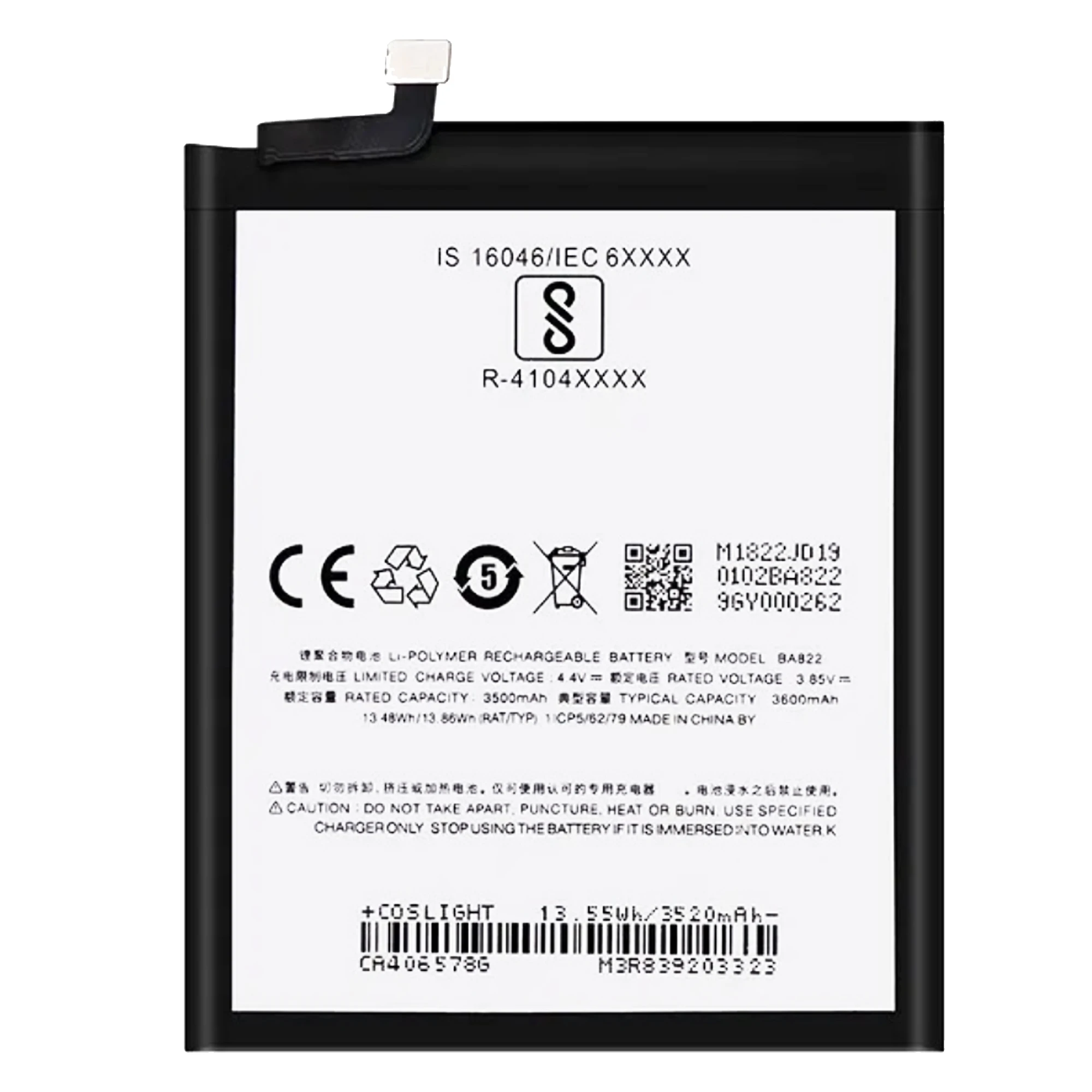 BA822 Battery For Meizu Note 8 Note8 M822H / M822Q Repair Part high capacity Capacity Phone Batteries Bateria