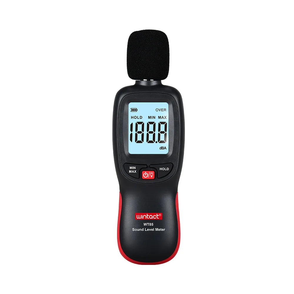 Wintact 0.1dB Sound Level Meter 30-130dBA Bluetooth Decibels Sonometros Digital LCD Noise Audio Level Tester Data Hold Backlight 2