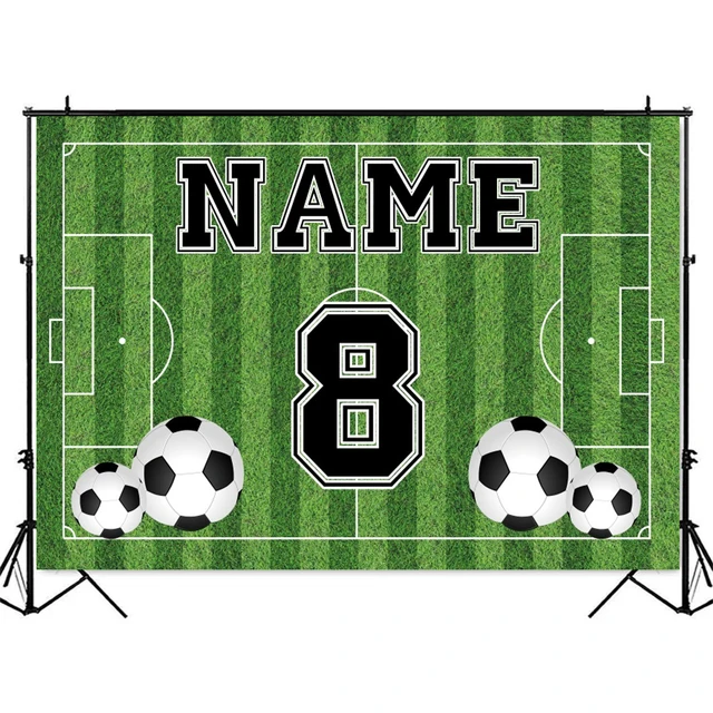 축구에 빠져든 남아용 생일 기념을 위한 스포티한 배경