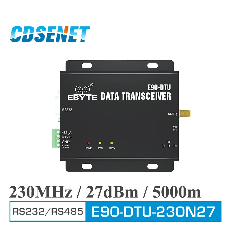 230MHz Wireless Transceiver RS232 RS485 Interface 500mW Long Distance 5km rf Module Radio Modem E90-DTU(230N27) 5 0 inch hmi display rs232 rs485 ttl interface programmabel industrial touch controller