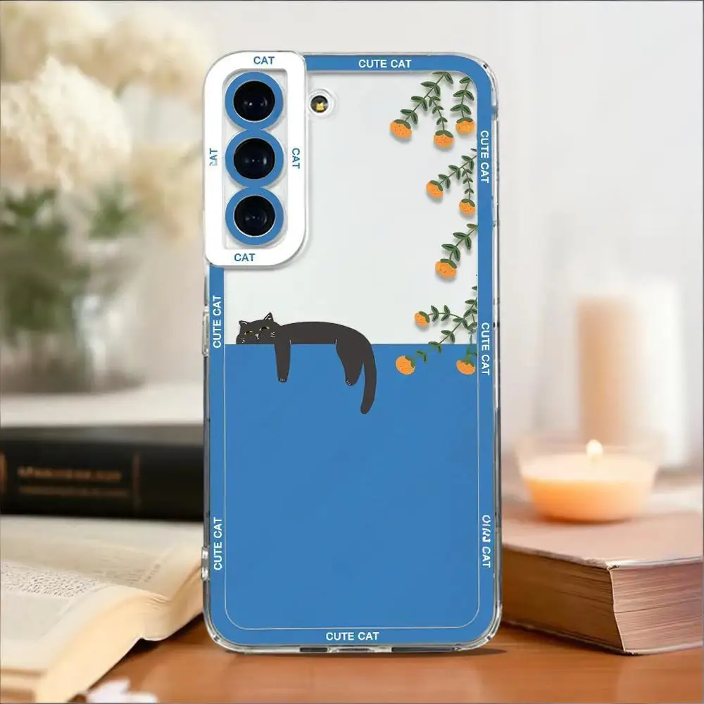 Cut Cartoon Cat Phone Case For Samsung Galaxy S26 S23 S24 S22 thumbnail 4