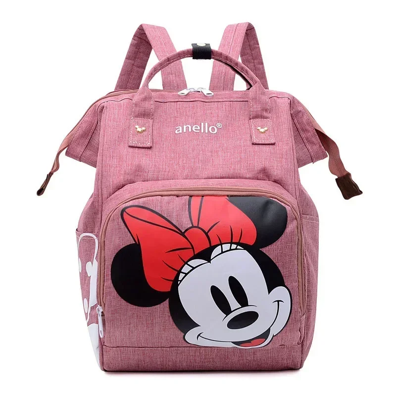 Disney Mickey Mouse Backpack Cartoon Diaper Bag Mother Baby Girl Boy Schoolbag Mickey Large Capacity Storage Bag Handbag