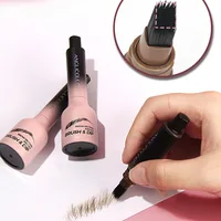 Wild Eyebrow Pencil Square Angled Brush Velvet 3D Brow Dye Cream Hairline Anti-smudge Waterproof Multifunction Eyebrow Tint Pen 1