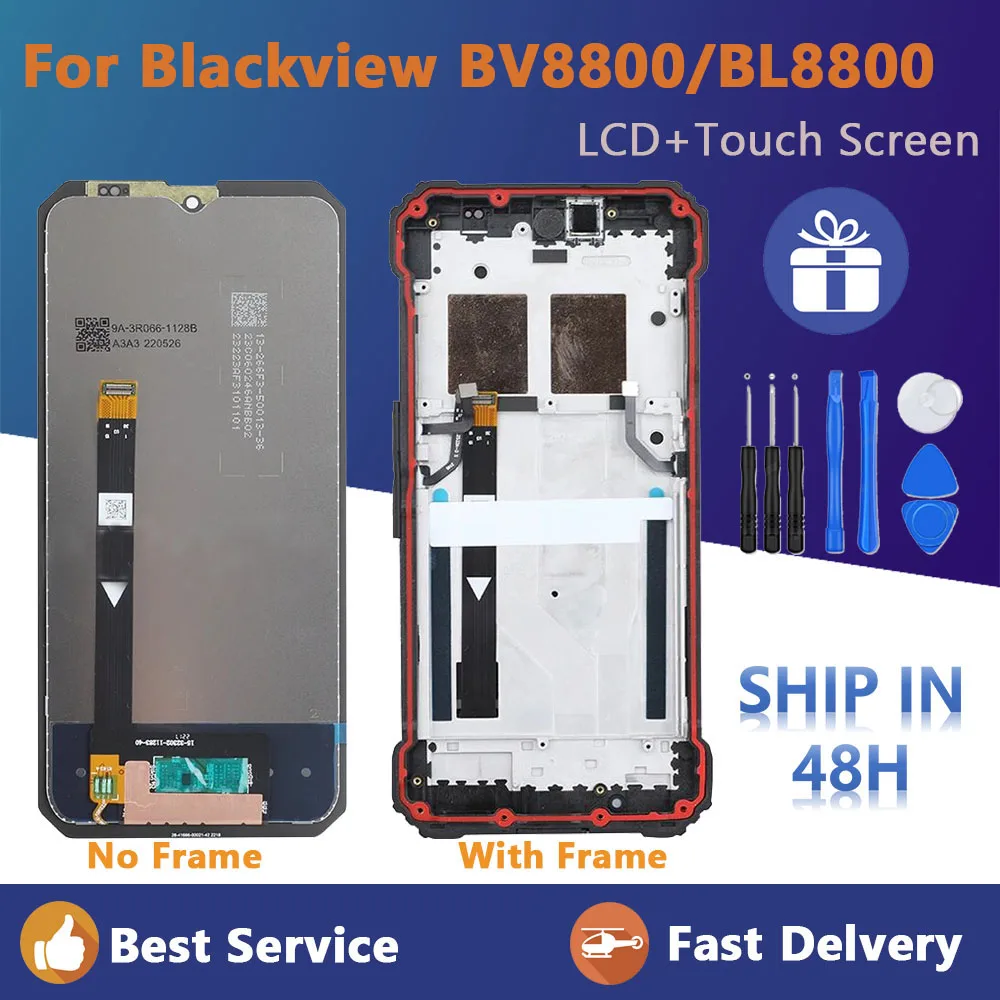 

New For Blackview BV8800 BL8800 Touch Screen + 2400x1080 BL8800 Pro 6.58 Inch Original LCD Display Digitizer Assembly With Frame