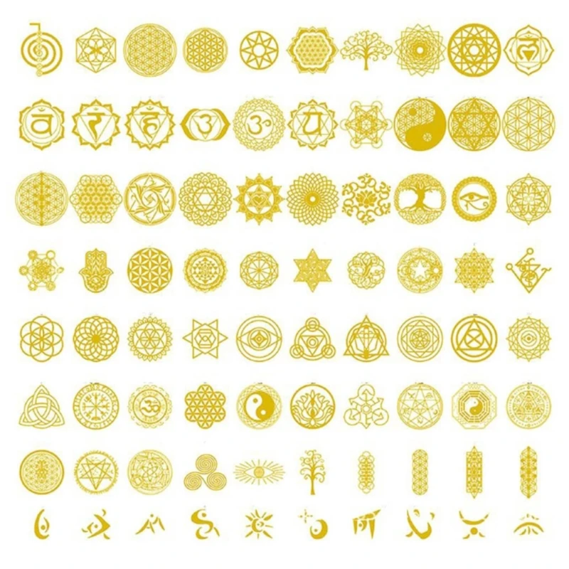 

MXME Orgonite Sticker Decorative Sticker for Silicone Resin Molds Jewelry