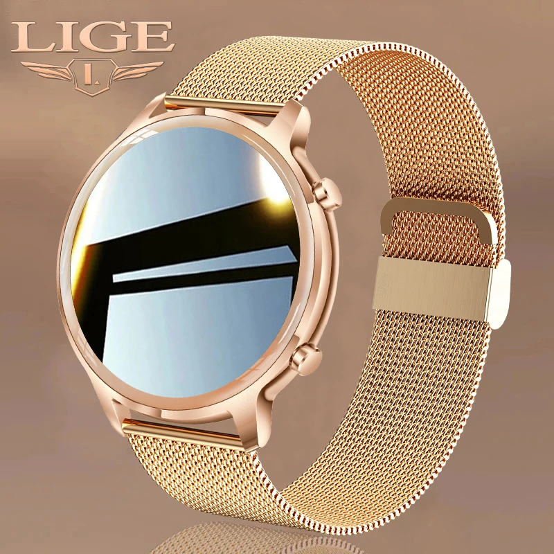 Lige mulheres relógio inteligente bluetooth chamada feminino relógios digitais esportes de fitness rastreador smartwatch para xiaomi huawei senhoras pulseira