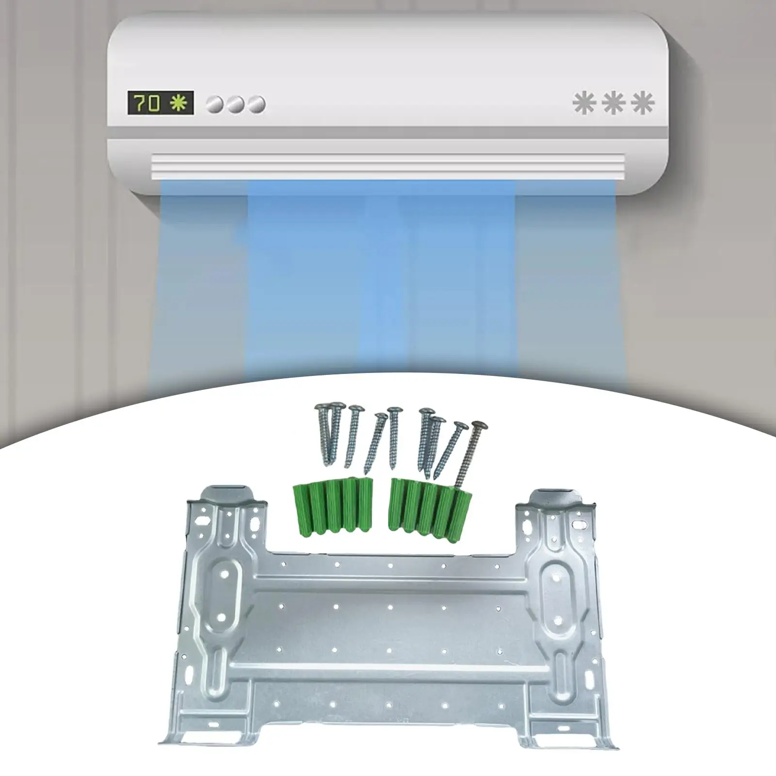 Air Conditioner Wall Mount Bracket Practical Easy to Use Stable Wall Mounted Design Wear Resistant Parts Accessories for 1P 1.5P