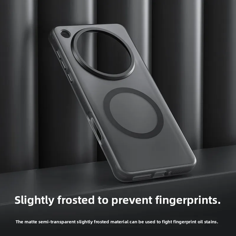 Luxury Matte Transparent Magnetic Case with Camera Protection