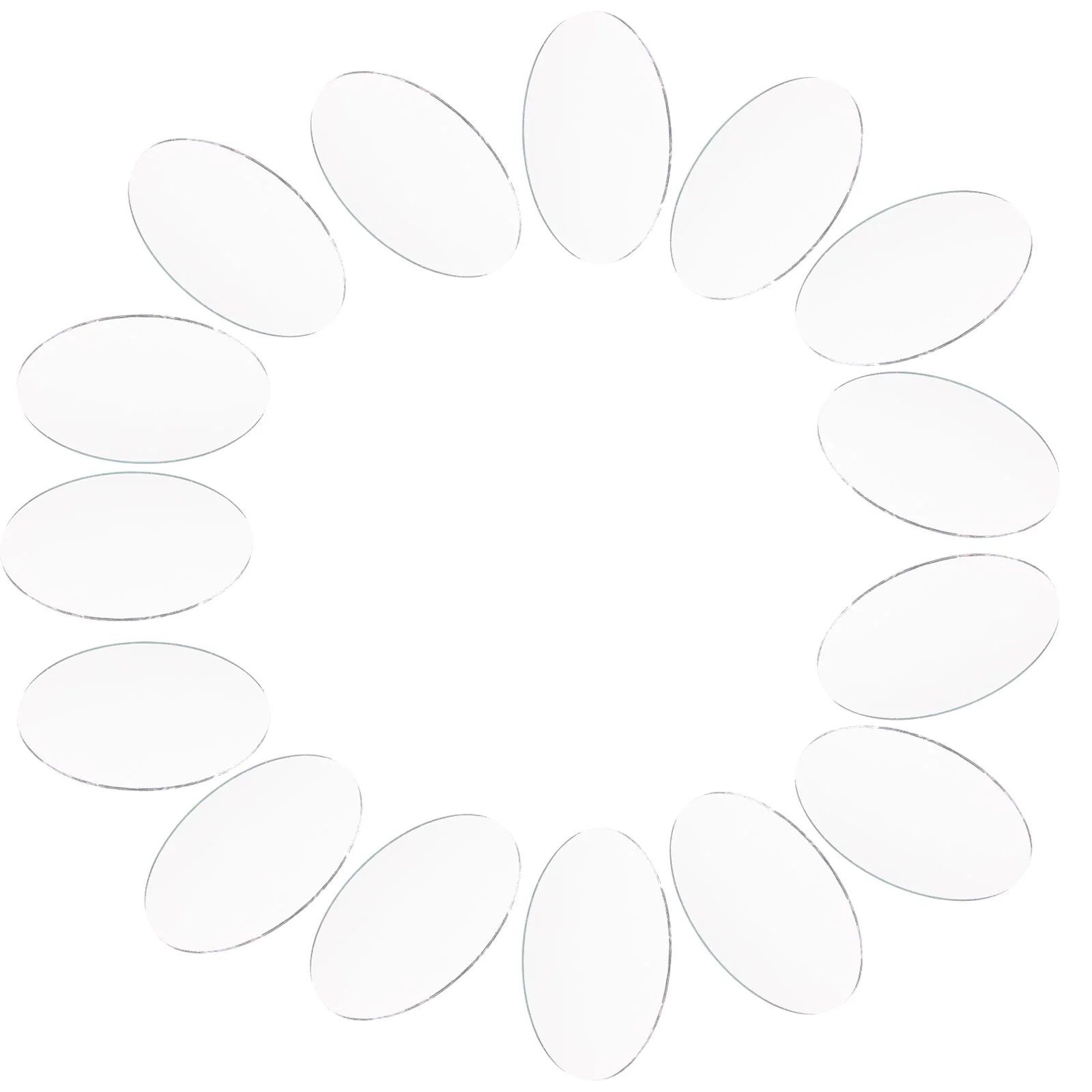 Unfinished Mirror Mini Mirrors DIY Alloy Mirror Makeup Mirror Mini Oval Shape Unfinished Mirror Lens DIY Art Craft Mirror