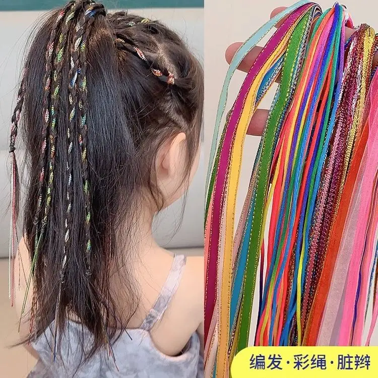 10pcs Colorful 80CM Afro Braids for Girls DIY Ponytail Styling Soft Rope Strands Women Hair Extensions Accessories