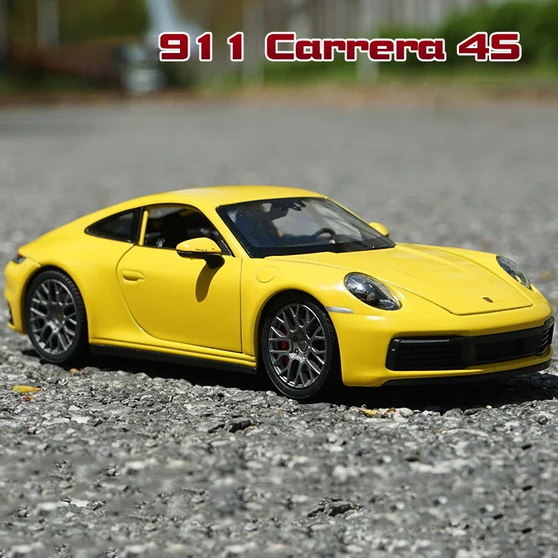 WELLY 1:24 Porsche 911 Carrera 4S Alloy Car Diecasts & Toy Vehicles Car Model Miniature Scale Model Car Toys 4