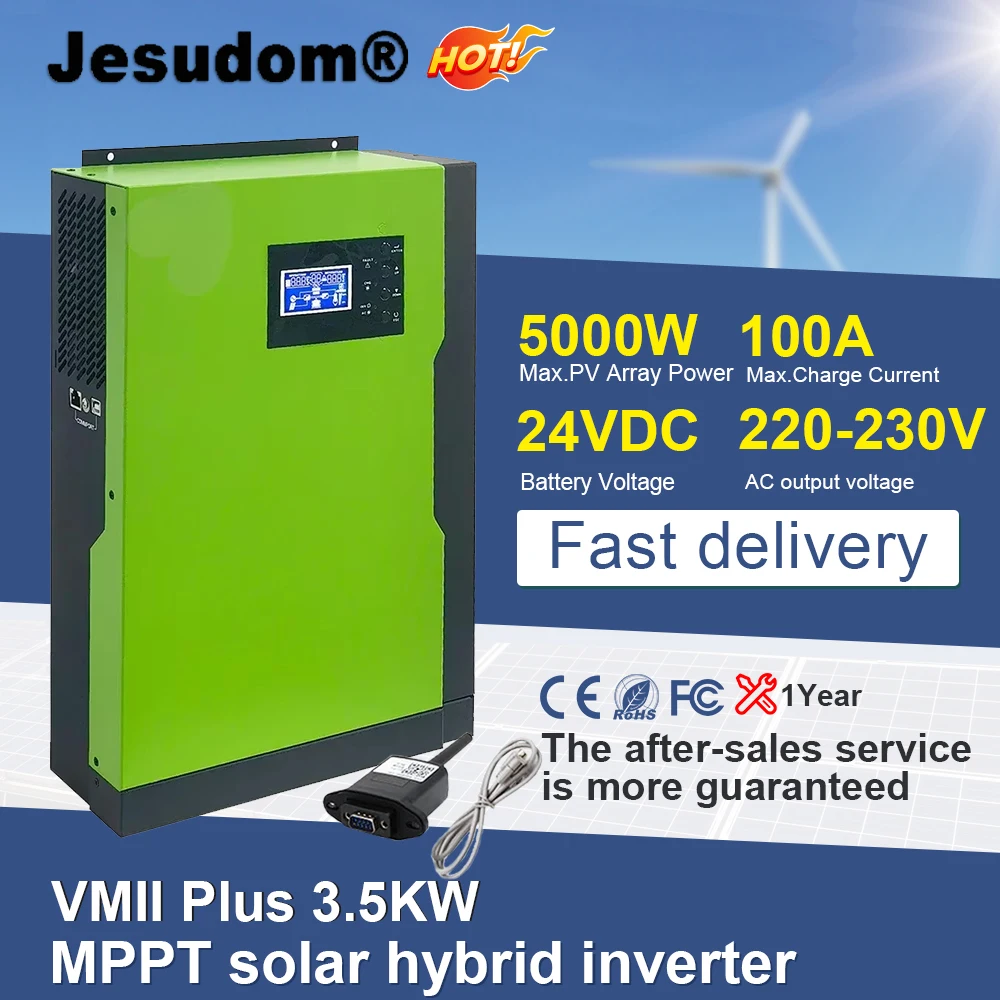 3.5KW 하이브리드 MPPT 태양광 인버터 AC230V DC24V PV 입력 55..