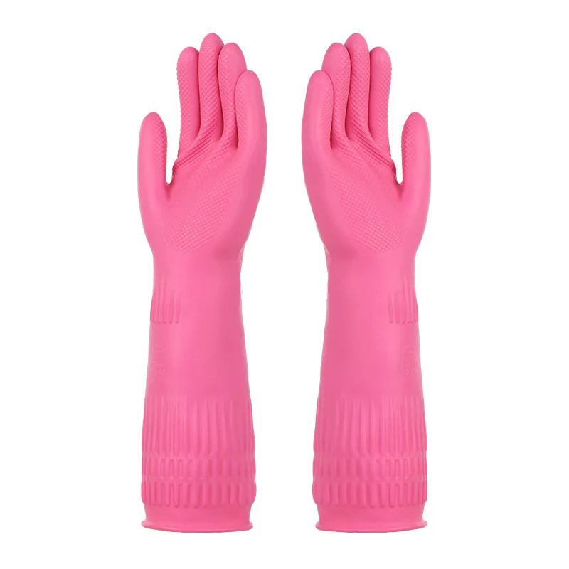 

Cleaning Gloves 2Pairs Reusable Rubber Household Dishwashing Gloves Latex Waterproof Non-Slip Kitchen Gardening Bathroom Gloves