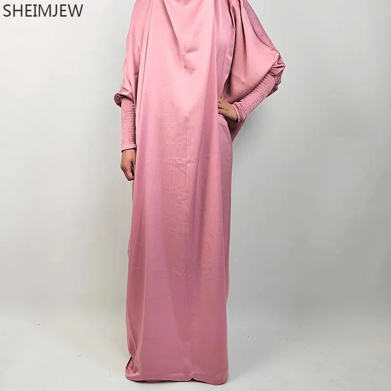 

Medieval Women's Robe Dubai Türkiye Large Swing Solid Color Robe Parent-child Clothing Ramadan Eid Al-fitr Muslim Prayer Dresses