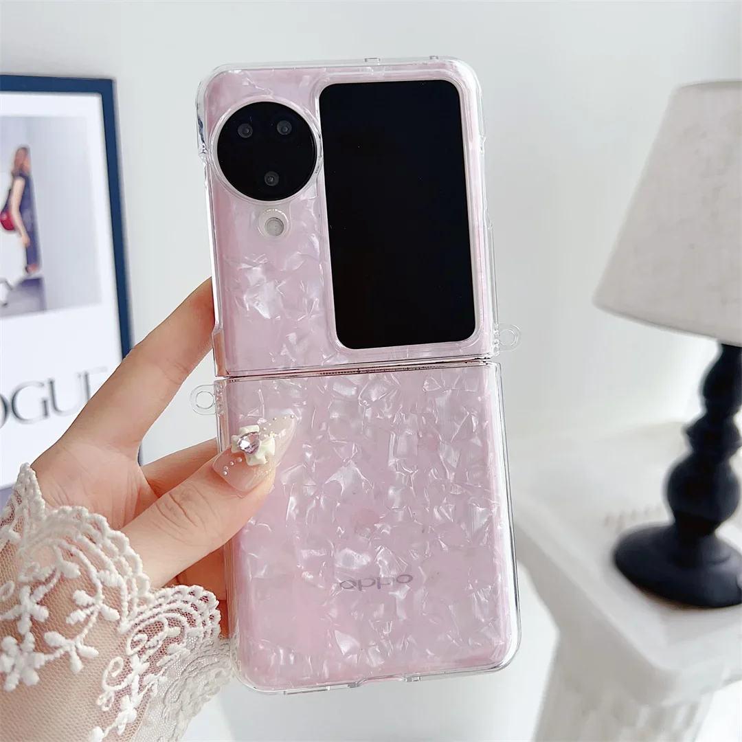 Korean Luxury Shell Pattern Colorful Portable Rope Phone Case - Stylish Back Cover