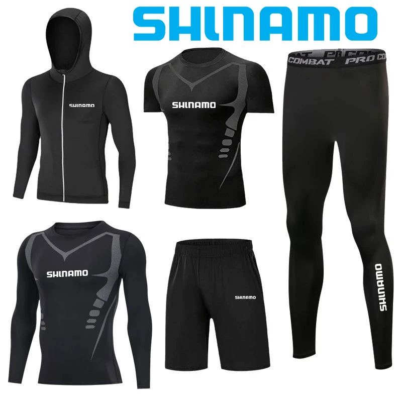 

Men's Anti-mosquito Fishing Clothing Tight-fitting Jacket Five-piece Quick-drying Suit Outdoor Hiking and Cycling Clothing Suit