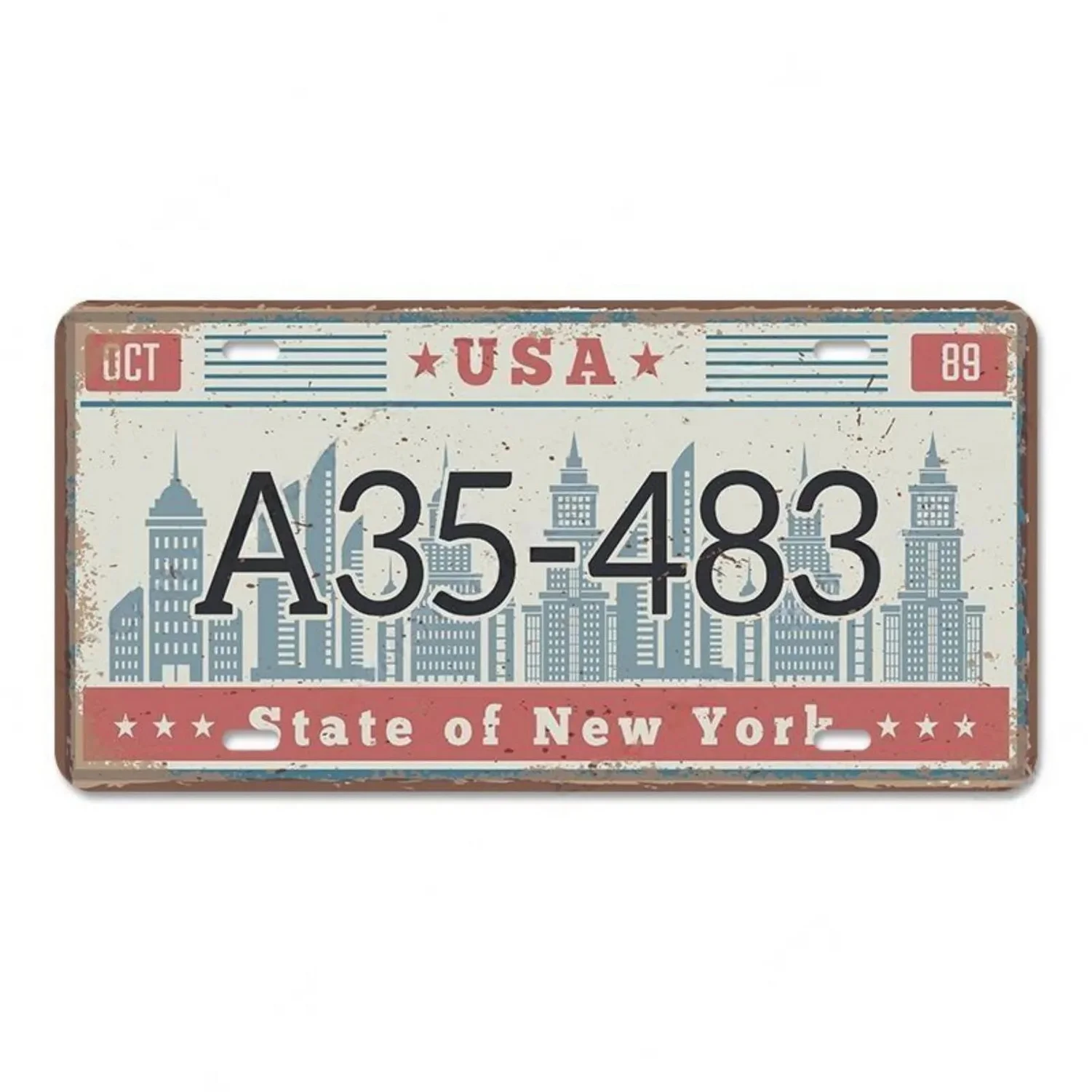 Washington New York Nevada Metal Tin Signs Vintage Plaque Auto License Plate Embossed Tag Garage Bars Pubs Clubs Home Wall Decor