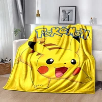 6 Size Warm Soft Pokémon Stitch Pikachu Print Blanket Fluffy Children and Adults Sofa Plush Bedspread Throw Blanket for Sofa Bed 2