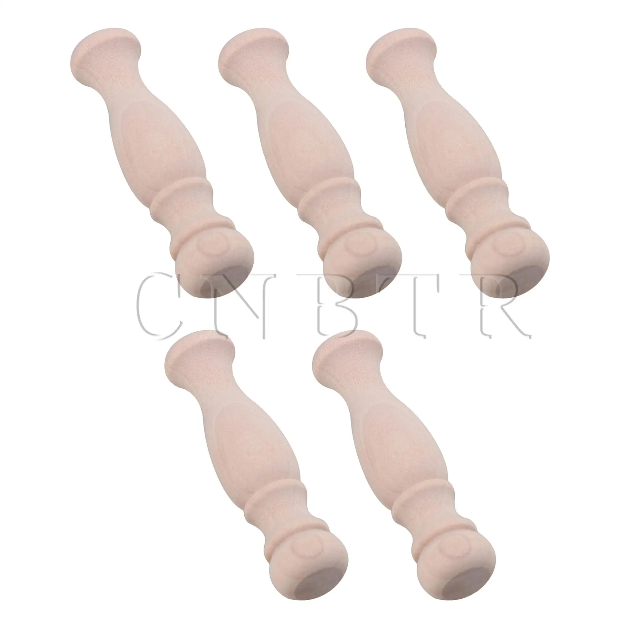 

CNBTR 5Pieces Unpainted Wooden Baluster Spindles for DIY Wood Supplies 2.76" x 0.71"